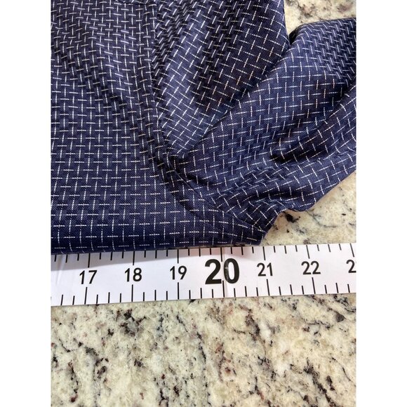 Circle of Gentlemen Shirt 38/15 Navy Geometric Pattern Slim Fit Dress Shirt Luxe - Picture 7 of 8